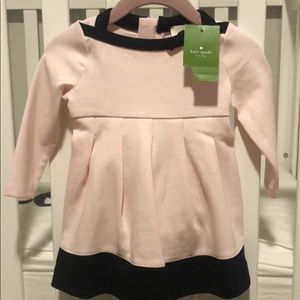 Kate spade pink and black baby girls dress